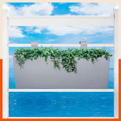 LEA Hanging Metal Pot Holders / Planters for Home / Balcony / Garden | Ash